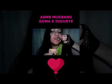 ASMR-SHORTS GOMA E IOGURTE #rumo2k #asmr #mukbang