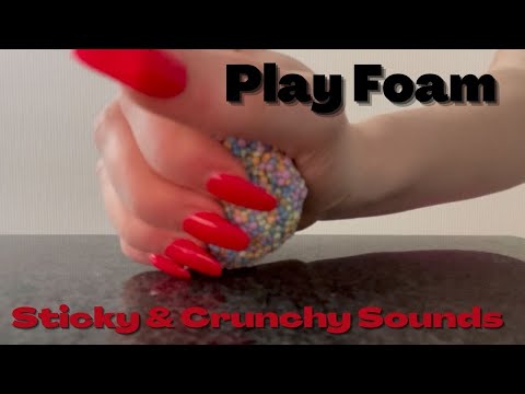 ASMR Play Foam Sticky-Crunchy Sounds