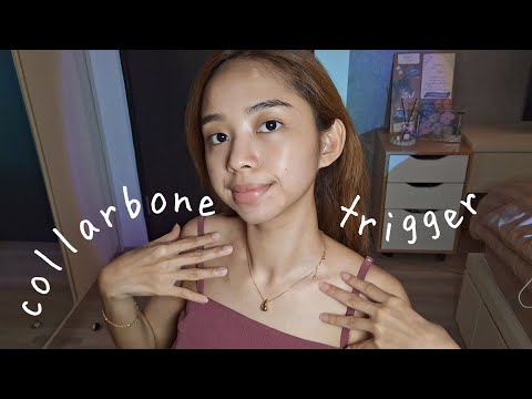 ASMR my favorite collarbone trigger sounds (with subtitle💕)