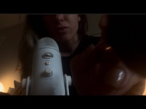 ASMR Mic + Camera Brushing (brushing your worries away ☺️) Personal attention, tongue clicking