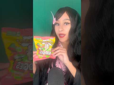 ASMR| SOUR candy?! 🤯 #asmrsounds #asmr #asmrcommunity #asmrtriggers #asmreating #cosplayer #shorts