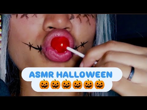 happy halloween - asmr chupando pirulito (sons de boca e mastigação)