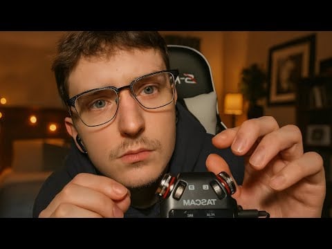 ASMR | Gentle Tascam Touching (Tapping, Whispered, Mic Touching) 