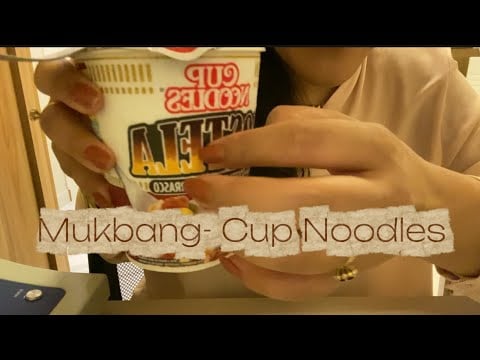 ASMR- Mukbang comendo Cupnoodles com você
