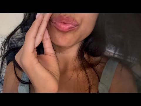 Semi inaudible upclose asmr || mouth sounds, gum chewing, rambling 