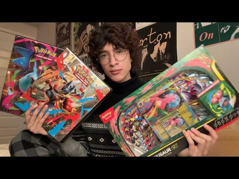 ASMR Opening Pokémon Packs + Pokémon Folders 💤