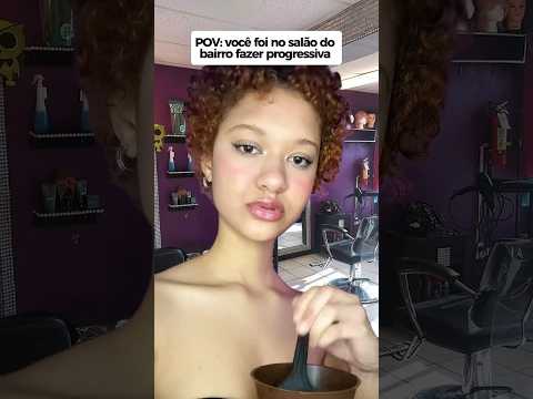 Pov: você foi fazer progressiva no salão do bairro #asmr #youtubeshorts #humor #pov #shorts #funny