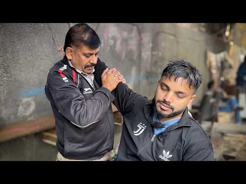 Dinesh Barber Give Him INSTANT Relaxation | Best Indian Head Massage Therapy For Sleep | ASMR Gautam
