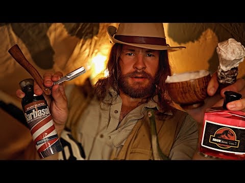 ASMR💈Jurassic Barbershop Shave ✂️