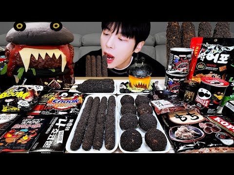 ASMR MUKBANG | 직접 만든 갤럭시 꿀젤리 블랙 디저트 아이스크림 먹방 & 레시피 DESSERT GALAXY HONEY JELLY CANDY