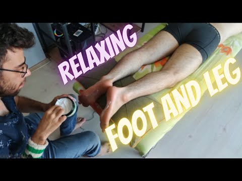 (ASMR) Leg and foot back massage no talkıng relaxıng massage #foot #leg #back #asmr #relaxing