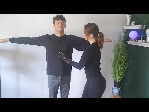 ASMR TSA Pat Down & Bag Check - Fast and Aggressive (FULL BODY from female)