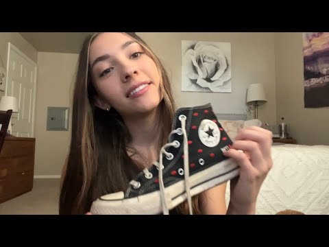 ASMR: my favorite shoes 👡🖤 (soft spoken, lofi, tapping)