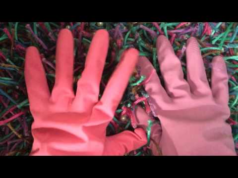 RUBBER GLOVES 👉  Rubber over Latex 👉👉  LONG NAILS    [[ASMR]]
