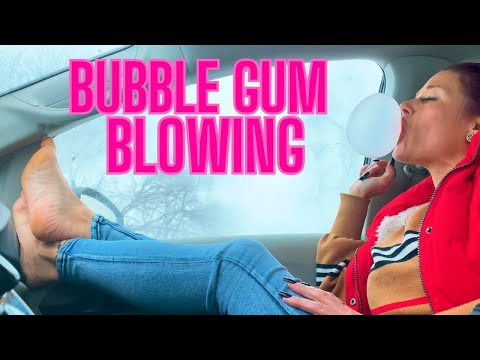 Relaxing ASMR Car Ride with Bubble Gum Blowing Sounds