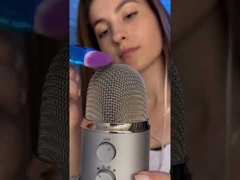 #shorts  Asmr brushing the microphone