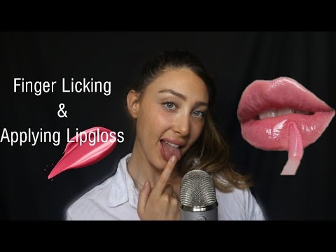 Finger Licking👅 & Applying Lipgloss💄| ASMR