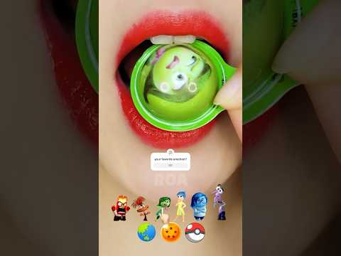 inside out jelly (disgust) Emoji Eating Sound mukbang 인사이드 아웃 젤리 먹방