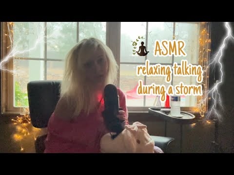 ASMR relax with me during a storm while i whisper!🌪️💤🍃