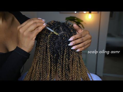 ASMR | Scalp Oil on Rope Twists ✨ Scalp Scratching, Tapping, and Spritz | Real Person (no talking)