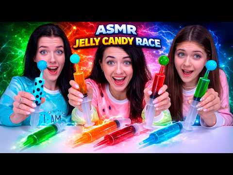ASMR Jelly Gummy Candy Race and Yellow Candy Best Compilation