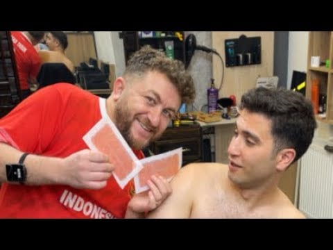 LIVE - ASMR BARBER CHEST WAX AND BODY MASSAGE DEEP RELAXATION