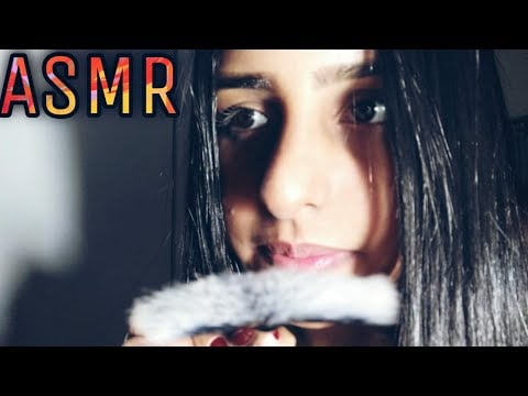 ASMR tapping na tela (com sons de boca e pincel)