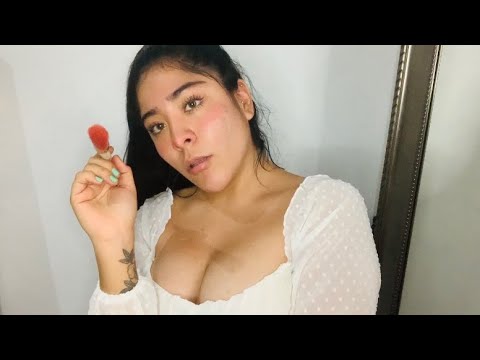 🔥🥳😈ASMR • TE MAQUILLO PARA UNA FIESTA🔥🥳😈