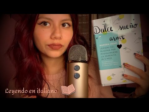 ASMR Español & Italiano - leyendo en italiano / Whispered reading / leggendo un libro 📖