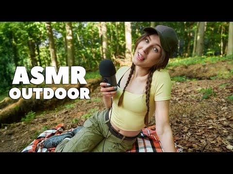 ASMR Outdoor | Fast & Aggressive Mouth Sounds, Fabric Scratching