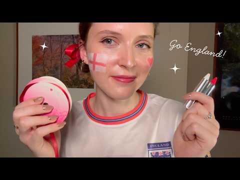 ASMR Getting You Ready for the World Cup ⚽️ (hair, makeup)