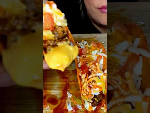 NACHO CHEESE TACOS #asmr #food #tacos