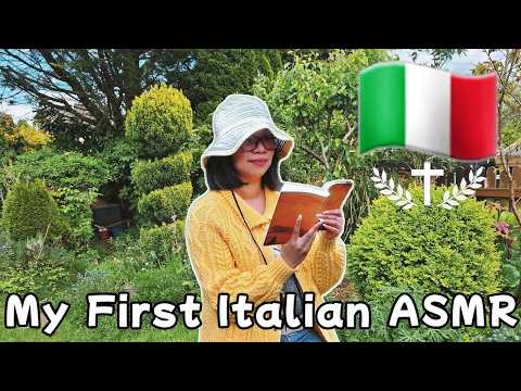 ASMR My First Video in Italian 🇮🇹💐 Whispered Bible Reading Outdoors For Relaxation & Sleep