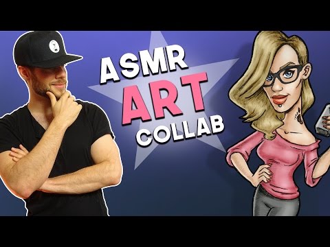 ASMR ART feat. Karuna Satori ASMR | Whispering & Drawing Sounds