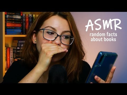 ASMR | reading random facts about books | close-up whispering with mic cupping (sooo tingly)
