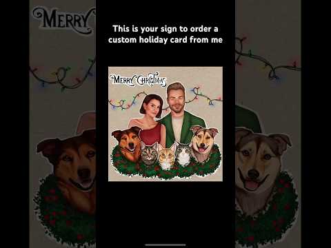 #art #artist #holiday #holidaycards #custom #commission #animals #cat #dog #catvideos #cats #dogs