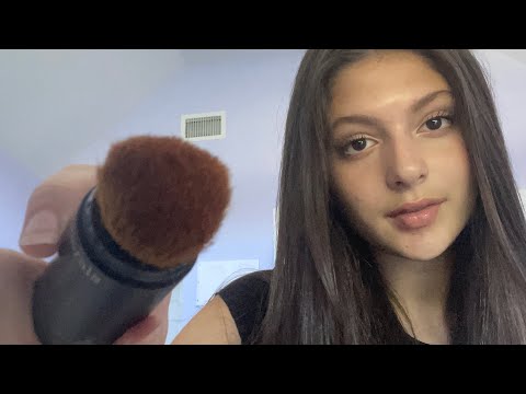 asmr doing your makeup 💄 + mouth sounds