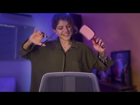 ✨ASMR✨Corte de cabelo, mas você é invisível 