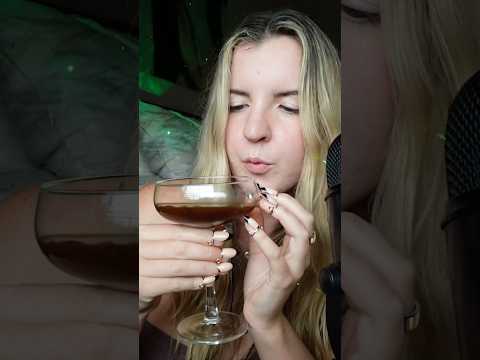 ASMR WITH A DRINK *espresso martini* (glass tapping) #asmr #asmrtriggers #tapping