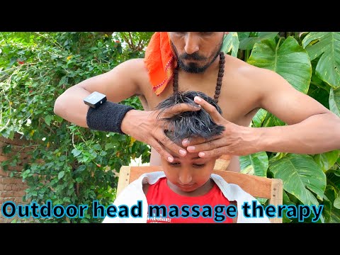 ASMR HEAD MASSAGE BY YOGI TO CHUNNY LAL | ASMR THERAPY WITH NATURAL BIRDS SOUND | ASMRYOGI2 (Ep-47)