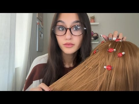 ASMR| Nice school nurse gets BUGS out of your HAIR?? 