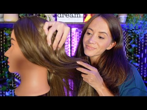 ASMR Girl In Class Plays With Your Hair (hairplay, brushing, neck scratches)