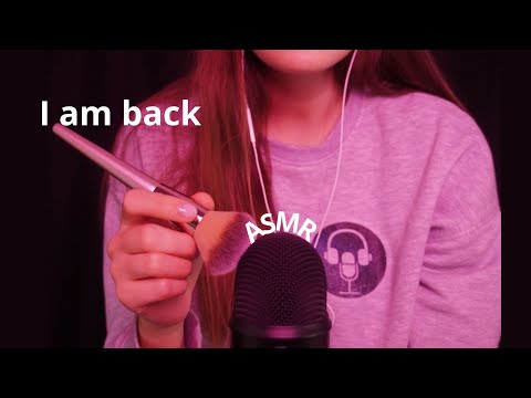 ASMR | Some Mic Brushing Because I'm Back! (No Talking)