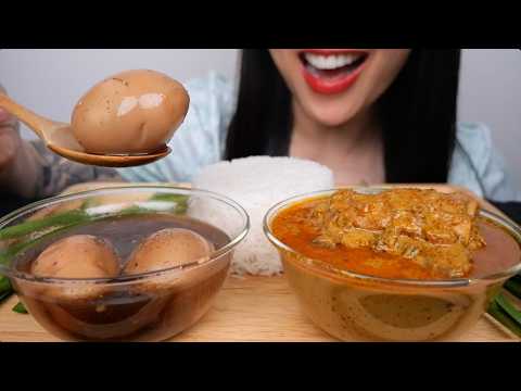 PORK RIB THAI CURRY (ASMR EATING SOUNDS) LIGHT WHISPERS | SAS-ASMR