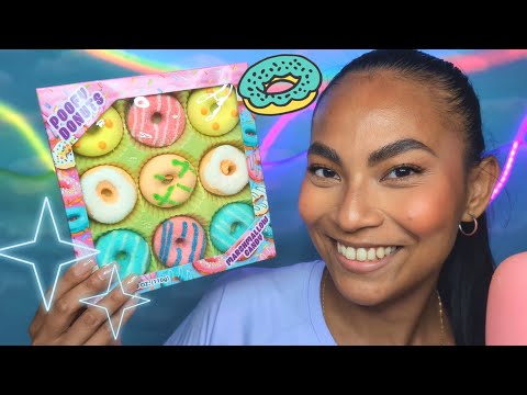 ASMR Eating Donut Shaped Marshmallow Candy