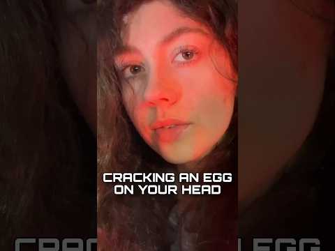 ASMR CRACKING AN EGG #asmr #asmrshorts #shorts