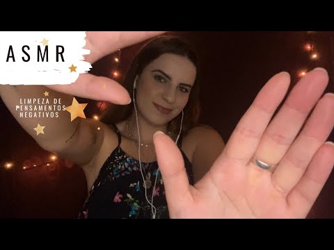 ASMR - Retirando seus pensamentos negativos (barulho de chuva 🌧 e conversa)