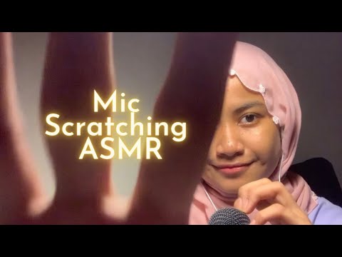 1 Minute Mic Scratching ASMR - with Bare Nails , Mouth Sounds