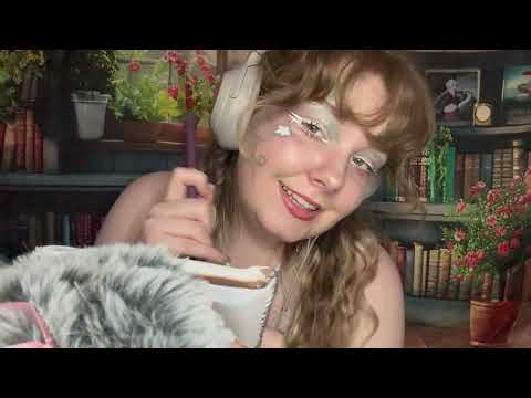 ASMR drawing your portrait rp and ramble soft spoken