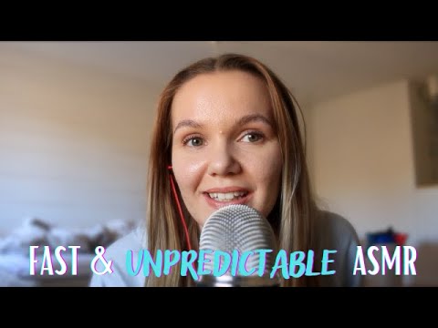 En random & unpredictable ASMR video med snabbt tempo!😅 (tapping, mouth sounds, hand sounds etc)